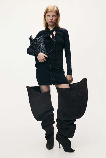 H&M فستان قصير مضلع