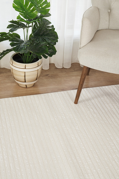 Konfor Halı Marla 2008 Krem Hav Toz Vermez Salon Mutfak Koridor Oturma Odası Yolluk Halı Makine Halısı