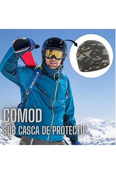 Hipolar Winter Hat, Camouflage, Soft Polar Fleece, Size M 51, Semi-elastic