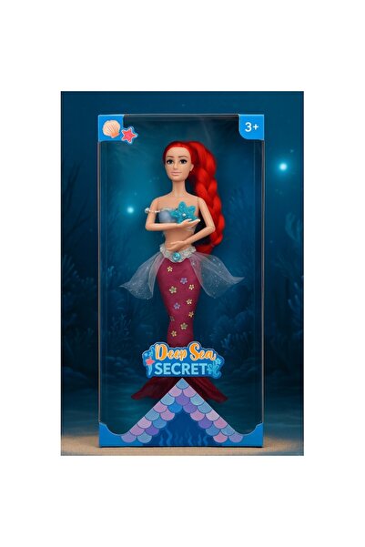 Mixbo Red-Haired Mermaid Doll with Accessories, Plastic, 33 cm, 3 years+