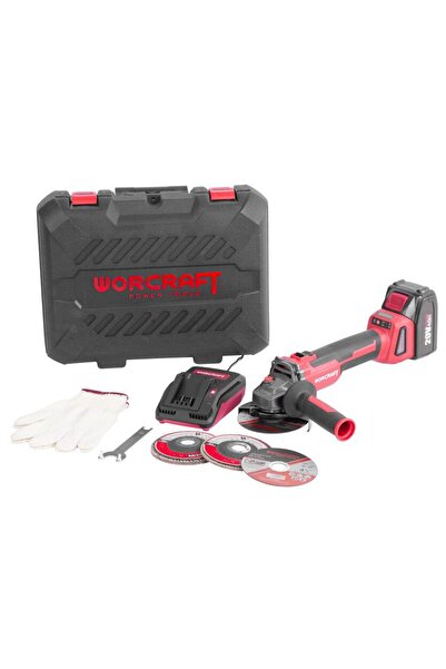 Worcraft Polizor unghiular fără fir de 20V Li-Ion 4Ah, 115 mm, cu încărcător,...