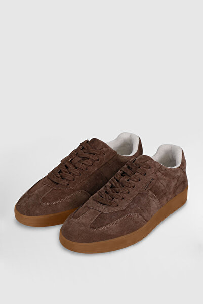 Lufian Ανδρικά δερμάτινα παπούτσια sneaker Pele σε ανοιχτό καφέ χρώμα