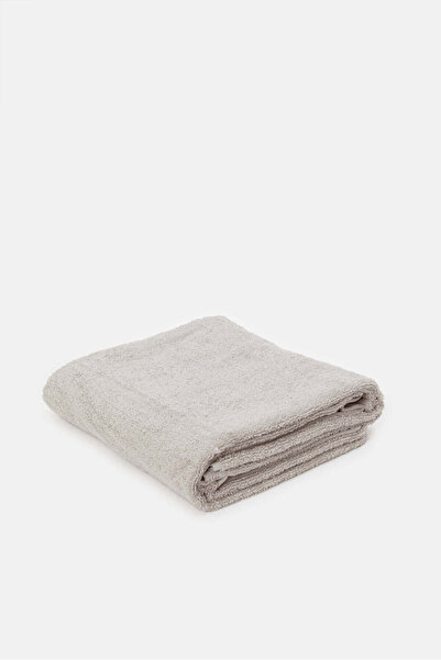 REDTAG Grey Soft Cotton Beach Towel With Viscose Border