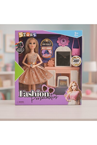 Mixbo Doll and Make-up Table Set, Plastic, 30 cm, 3 years+