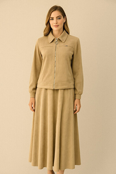 Doque 56083 ÖNDEN FERMUARLI CEPLİ ETEĞİNİN BELİ FERMUARLI FİTİLLİ ETEKLİ TAKIM #10-25#