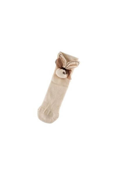 Mixbo - Children's Socks, Cream, Nude Bunny Design, Cotton, 2-5 years