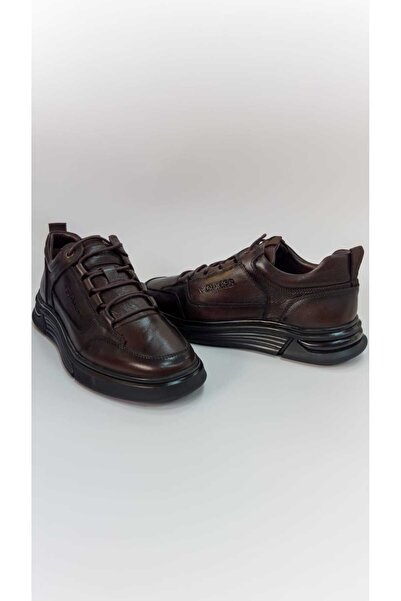 Voyager Men's Casual Shoes Genuine Leather Thermo Air Tube Sole Orthopedic Lace-Up Comfortable