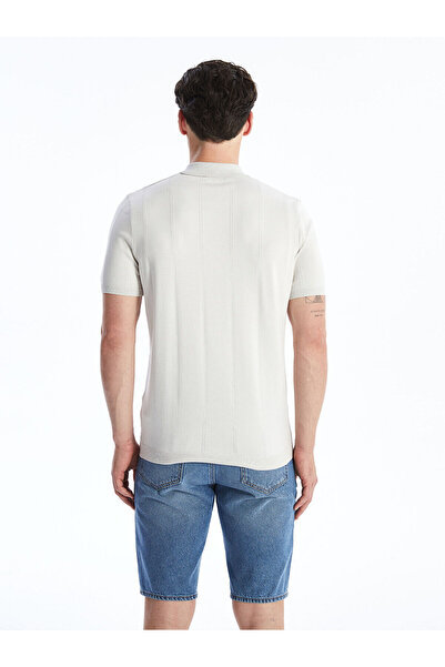 LC Waikiki Ανδρικό πλεκτό πουλόβερ Polo Neck - Κοντό μανίκι