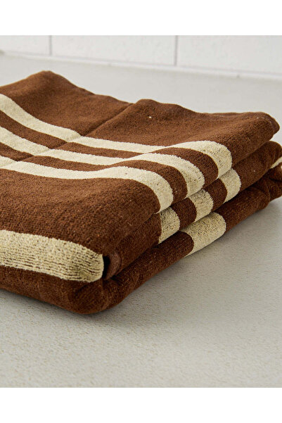 REDTAG Brown Striped Beach Towel