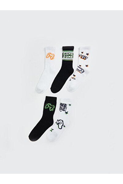 LC Waikiki LCW Kids Gemusterte Socken für Jungen 5 Stück