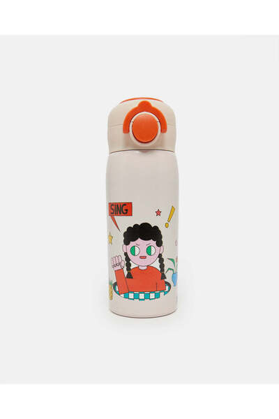 REDTAG Kids Red Printed Water Bottle