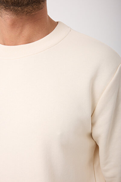 Giyimyol Men's Sweatshirt – Basic, Crew Neck, Comfortable Fit, Soft Cotton Fabric, Oversized