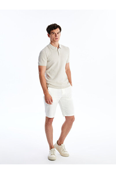 LC Waikiki Ανδρικό πλεκτό πουλόβερ Polo Neck - Κοντό μανίκι