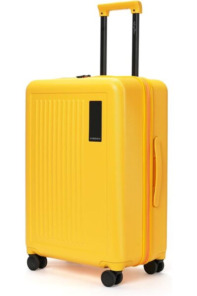 MOKOBARA The Transit Wave - Check-in Luggage, Medium 64 cm, Yellow, Polycarbonate, 8-Wheel, TSA Lock