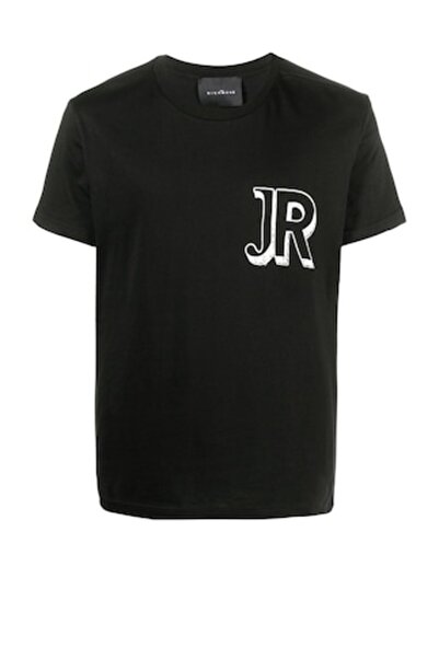 John Richmond T-shirt, black, cotton, size S INTL