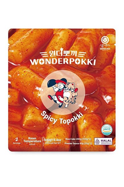 WONDERPOKKI Spicy Topokki Rice Cakes 240g x 14 packs