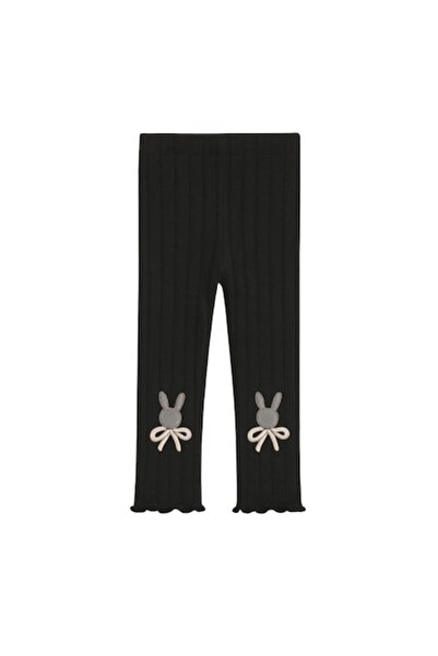 Mixbo - Colanți pentru copii fără picioare cu iepuraș brodat, bumbac gros, 1-...