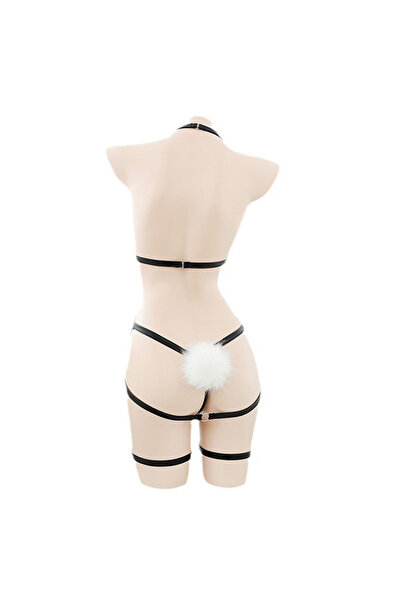 JInsh Hollow Out Roleplay Bodydoll Cool Personality Cross Bodysuit Elegant Lady Bar Club Suits Wnderwear