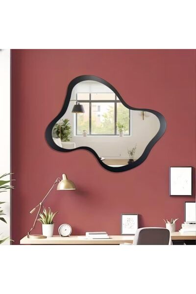 Slasa ديكور حائط مرآة أكريليك بتصميم غير منتظم (40 سم)