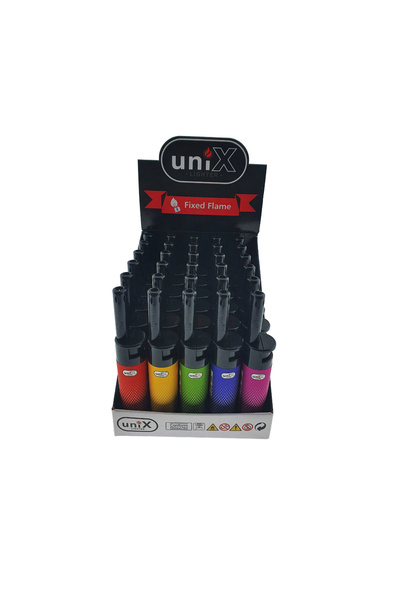 unix Set de 30 de brichete Unix cu tijă fixă ​​la flacără, reîncărcabile, siguranță sporită, multicolore