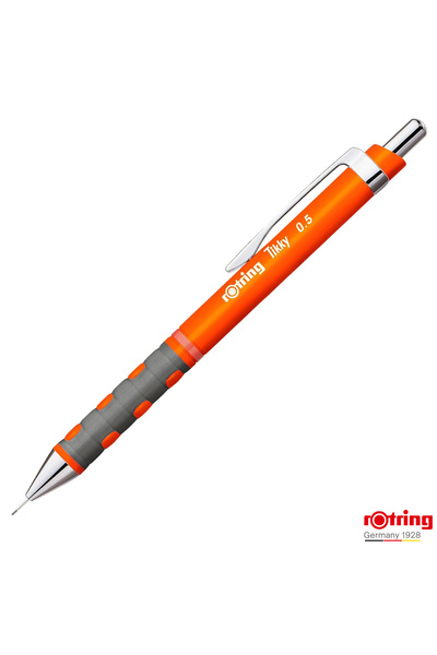 Rotring 0.5mm Mechanical Pencil with Ergonomic Design for Writing and Drawing, with Vibrant Neon Orange