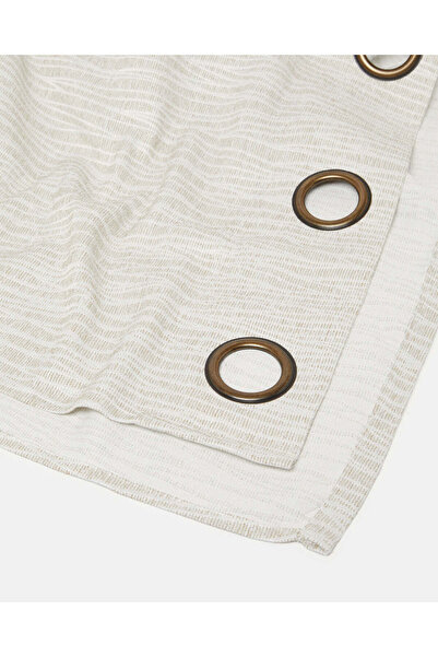 REDTAG Beige 1 Pair Jacquard Curtain (Without Lining)
