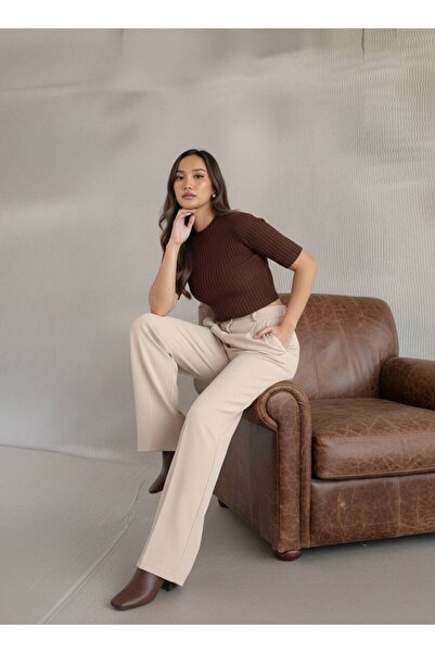 MIZUKI Women's Pleated Fabric Atlas Palazzo Pants