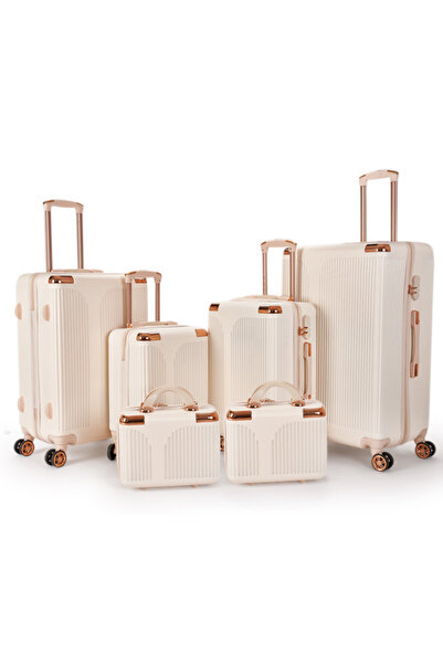 LİMRA Large luggage set consisting of 6 wheeled suitcases with a sturdy and durable design, color