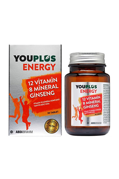 Youplus Energy 30 Tablets + Vitamin C, Zinc & Propolis 20 Effervescent Tablets