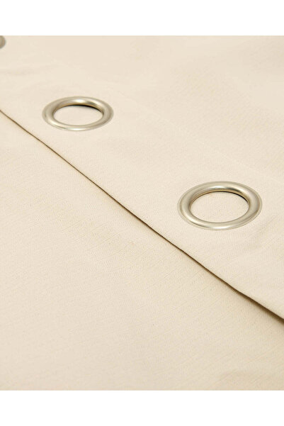 REDTAG Ivory Embossed Blackout Curtain (1 Pair)