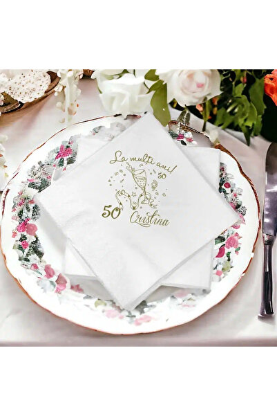 PersonalizatCuStil 50th Anniversary Napkins - set of 25 pieces