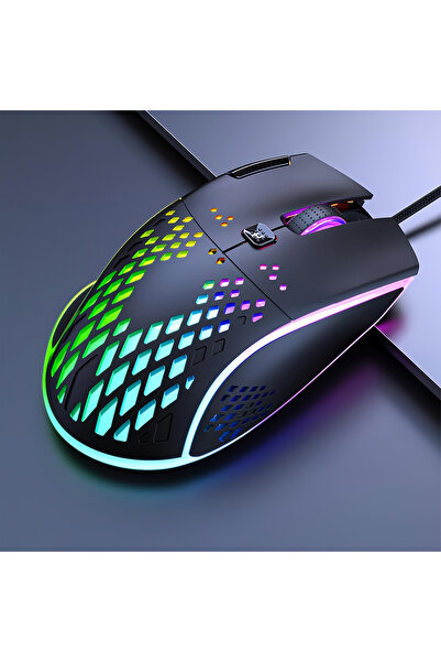 YESMAX ماوس ألعاب USB، ماوس ألعاب سلكي قابل للتعديل بدقة 6 نقاط في البوصة، ماوس ألعاب بصري، زر إطلاق سريع