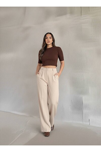 MIZUKI Women's Pleated Fabric Atlas Palazzo Pants