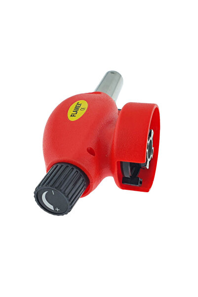 Flamex F227 burner head with piezo ignition, for bayonet type camping gas cylinders