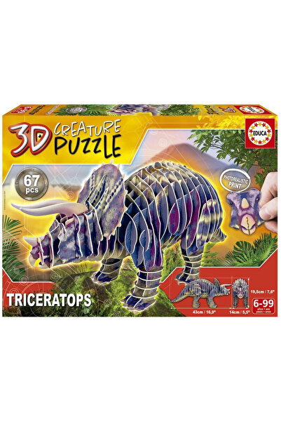 EDUCA Puzzle 3D Triceratops 19183