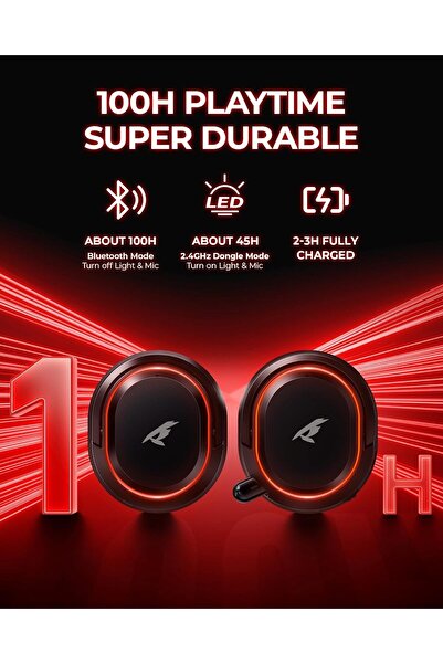 Picun G2 Wireless Gaming Headset, 7.1 Surround Sound, Compatible with PC, PS5, PS4, Mac, and Switch