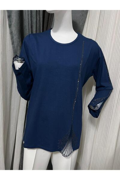 Subaşı Taş İşlemeli File Detaylı Şık Bluz