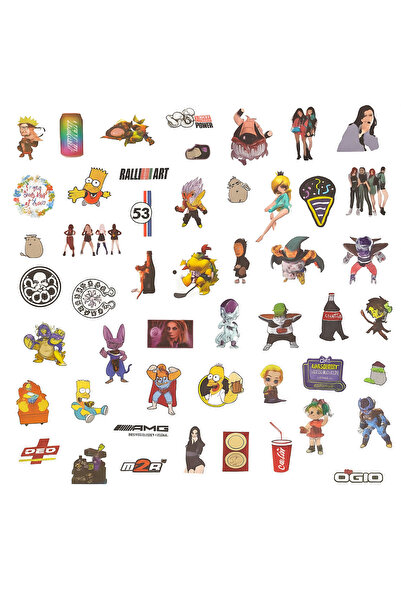 Otto Common مجموعة ملصقات (٥٠ قطعة) - ملصقات فينيل كرتونية وأنيمي وشعارات لأج...