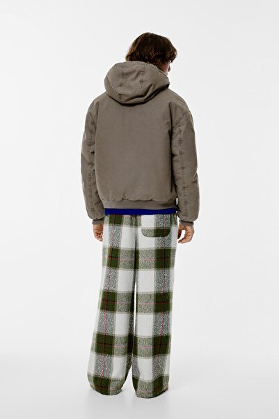 Pull & Bear Washed Effect Hooded Jacket