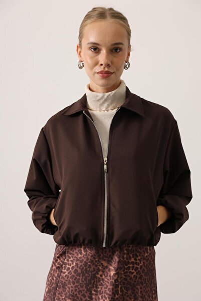 M&S moda evi Reyon Buy Elasticated Jacket in Brown
