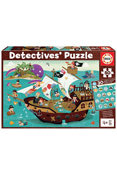 EDUCA Puzzle 50 de piese Puzzle Detectiv Pirați 18896