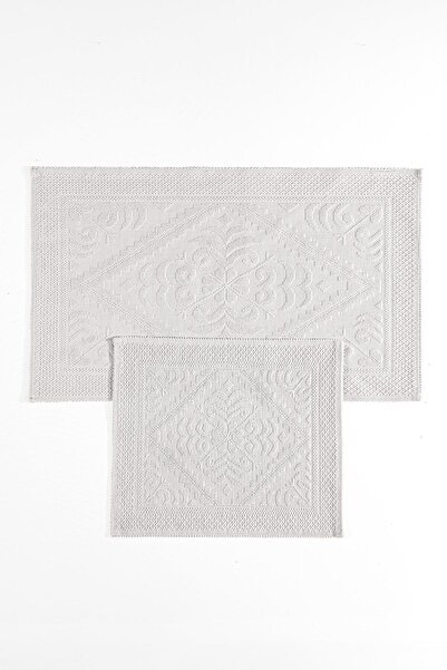 Soley |   2-Piece Bath Mat Set |   Non-Slip Sole 100% Cotton |   60X100 - 50X60 cm