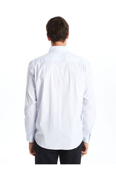 LC Waikiki Чоловіча сорочка з попліну в смужку з довгим рукавом