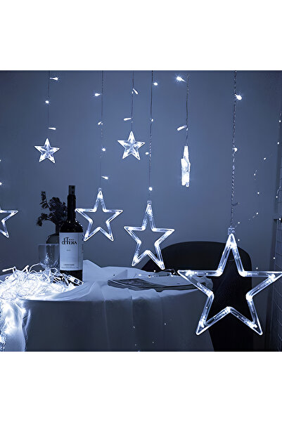 OricareFain Christmas Curtain Installation, 3 m, Starry Light, Indoor/Outdoor, Interconnectable, Cool White