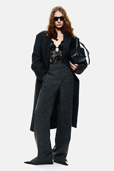 H&M Wool-blend bootcut trousers