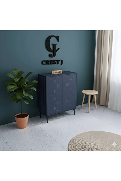 Crestj خزانة أحذية متعددة الأغراض للمدخل والممر بتصميم عصري : 94*75*33