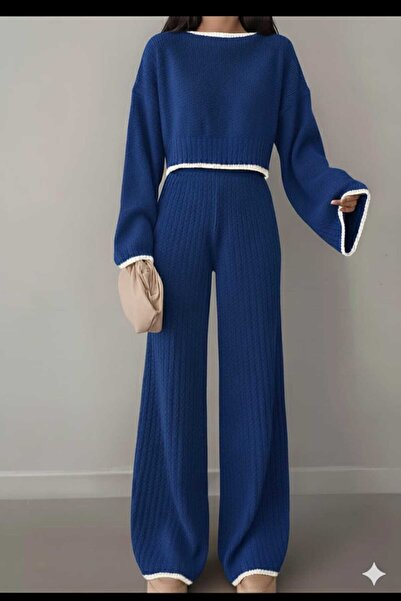 Cemre Life New Deux Çoban Knitwear Set with Stitch Detail