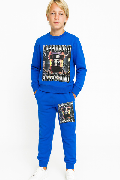 MODANINO Boy's 2 Thread Non-Shardon Upper-Lower Set Digital B Printed 3-10 Years Old 12416