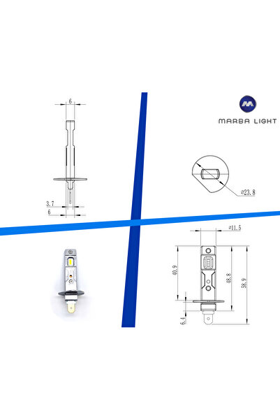 Other H1 LED Bulbs 1DO1 ORIGINAL SIZE HIGH EFFICIENCY