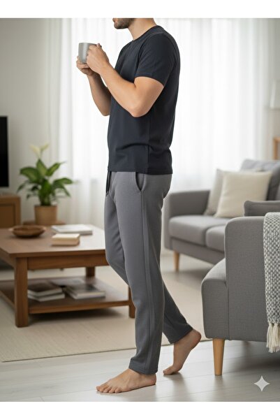 FAMESTEKSTİL MEN'S ANTHRACITE SWEATPANTS